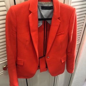 Orange Zara blazer (super cute with white jeans